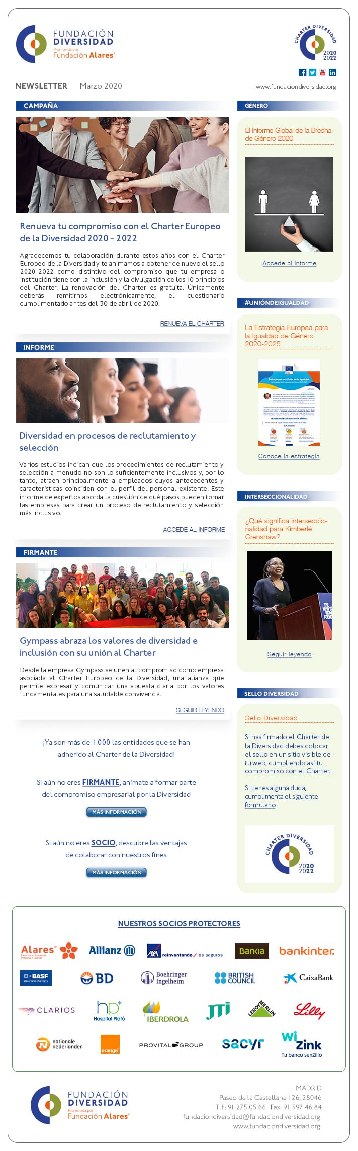 Newsletter Marzo 2020 Newsletter Marzo 2020